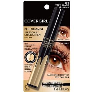 NIP COVERGIRL EXHIBITIONIST STRETCH & STRENGTHEN MASCARA 810 BLACK BROWN